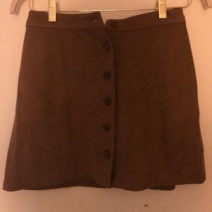 Suede Mini Skirt